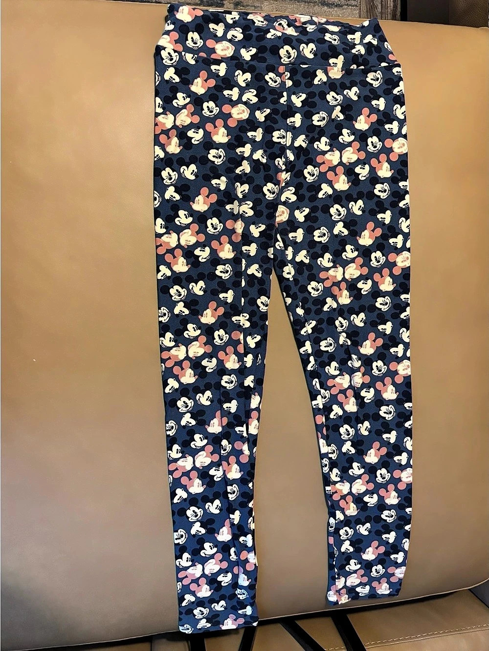Lularoe Disney Mickey Mouse Print Leggings in Blue & Pink